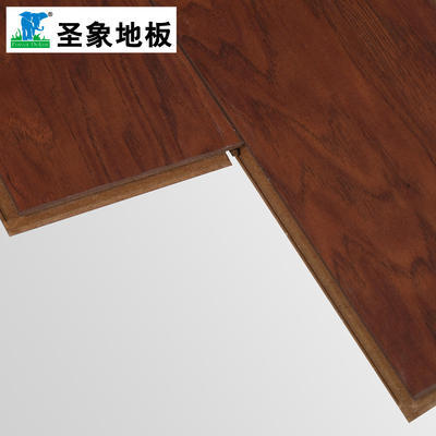 圣象經(jīng)典紅調(diào)手抓紋可地?zé)?1MM厚強(qiáng)化復(fù)合木地板